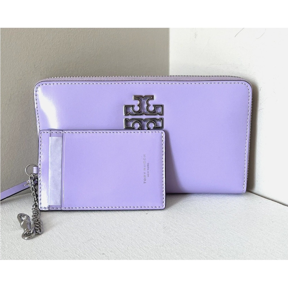 NWT Tory Burch Light Purple Zip Wallet - Picture 4 of 14